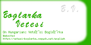 boglarka vetesi business card